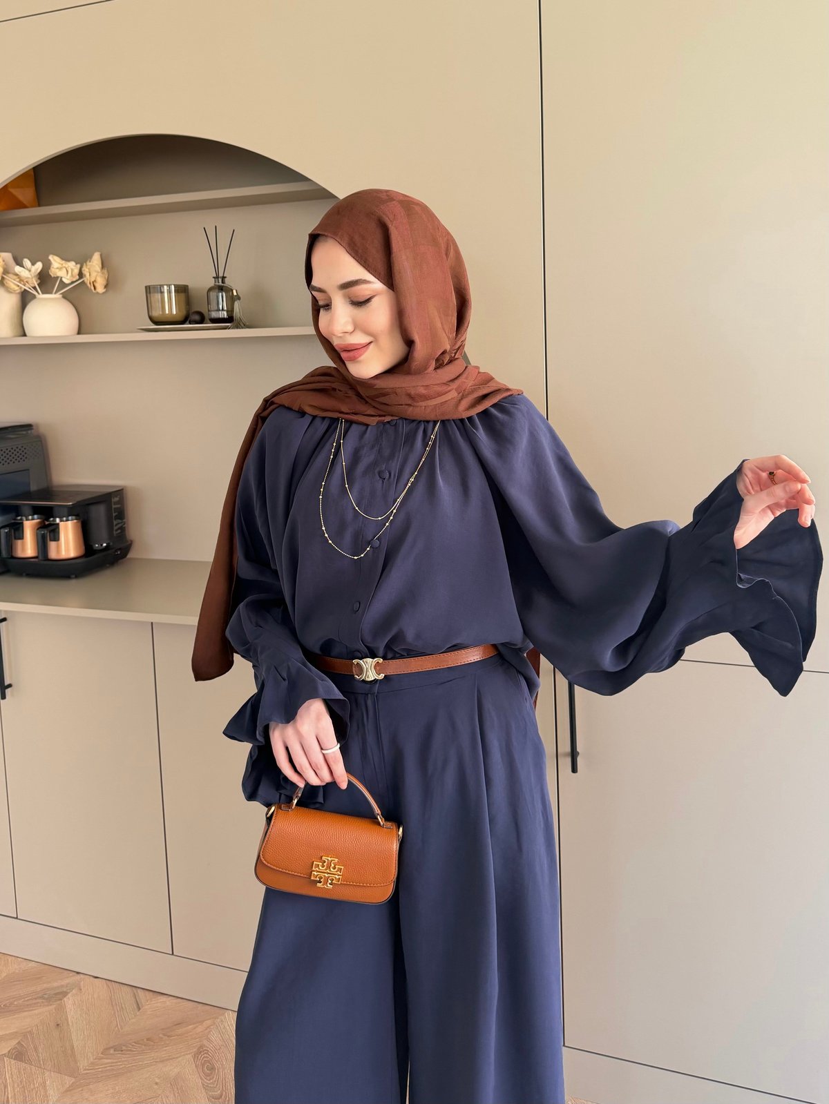 Allow Düğmeli Pantolonlu Takım Lacivert (3079)