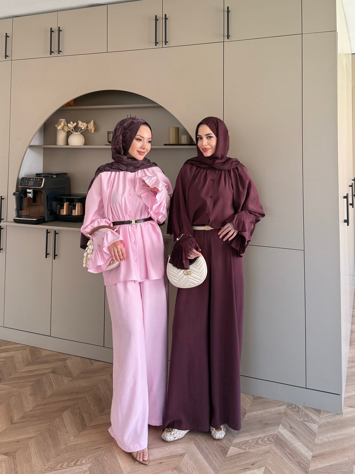 Allow Düğmeli Pantolonlu Takım Pembe (3079)