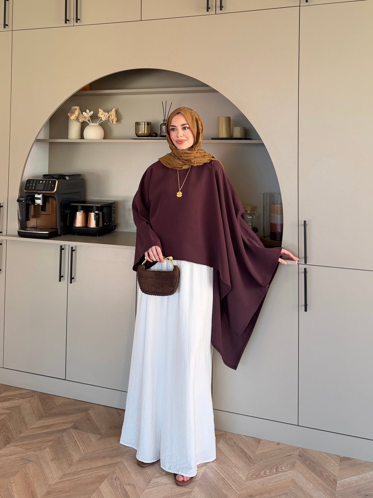 Asya Asimetrik Kesim Bluz Bordo (4509)