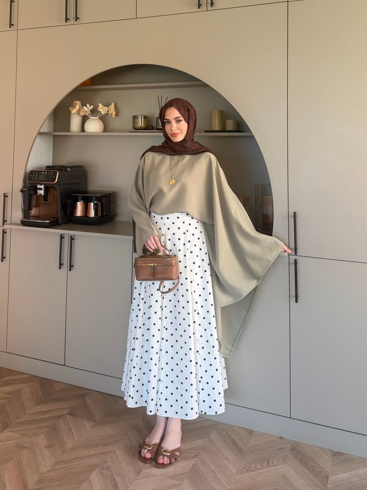 Asya Asimetrik Kesim Bluz Haki (4509)