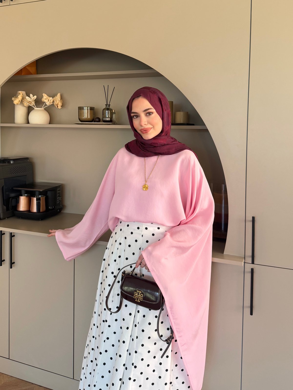 Asya Asimetrik Kesim Bluz Pembe (4509)