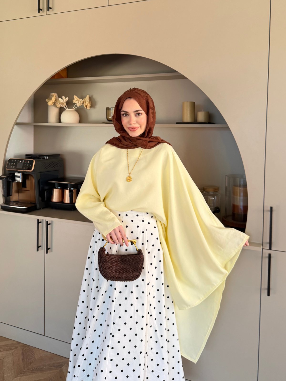 Asya Asimetrik Kesim Bluz Sarı (4509)