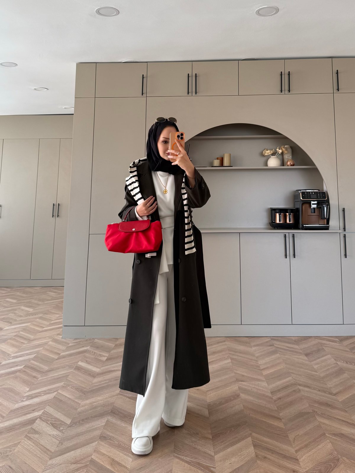 Aymira Düğmeli Uzun Trenç Zümrüt (7589)