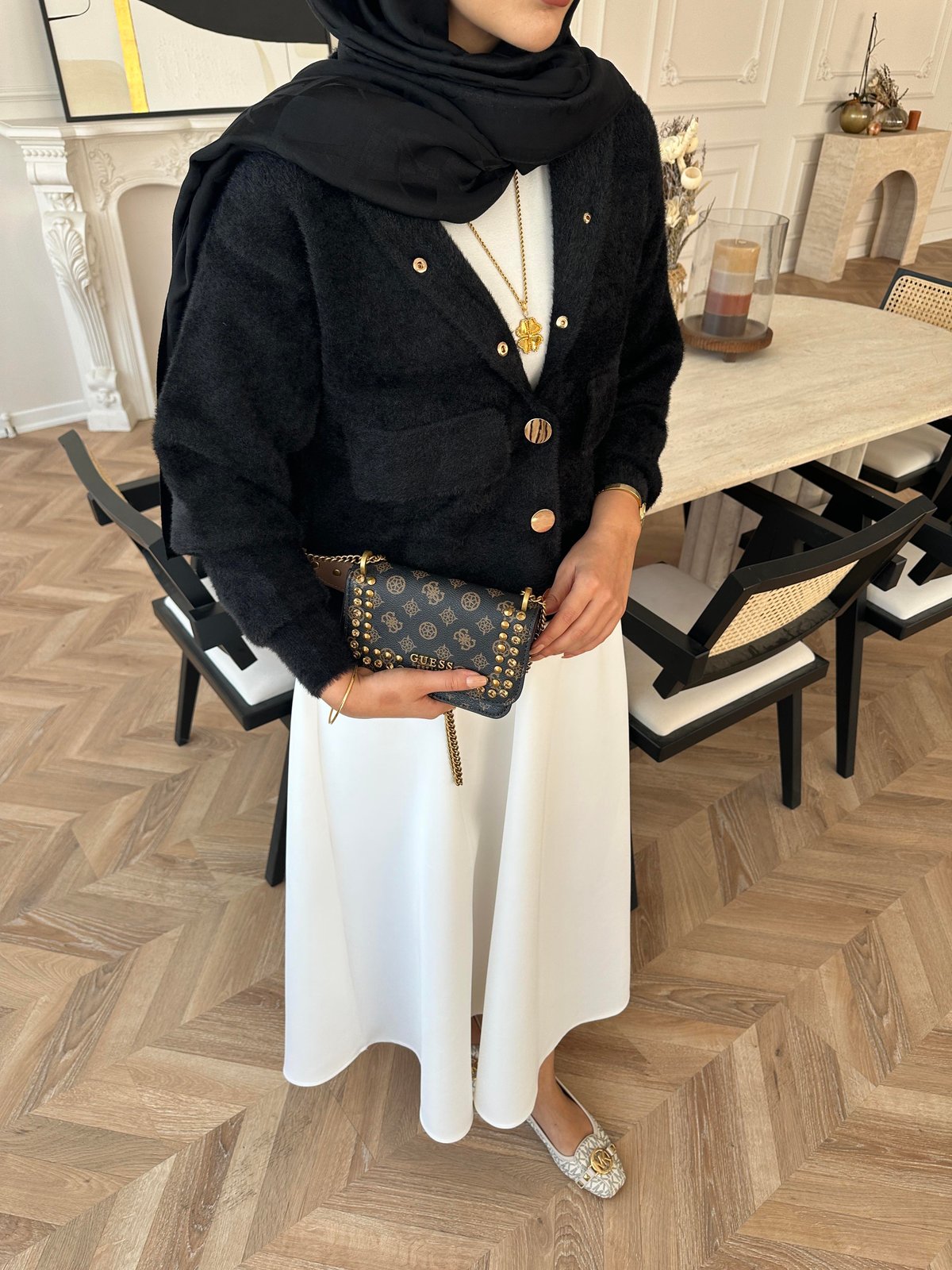 Becca Angora Hırka Siyah