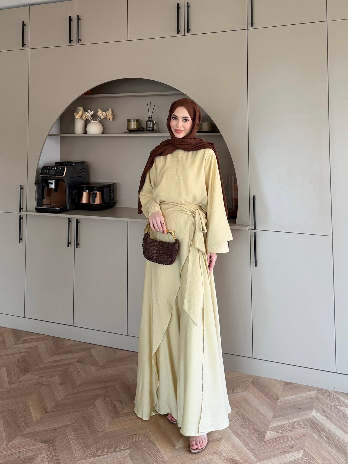 Berin Pelerinli Pantolonlu Takım Butteryellow (2419)
