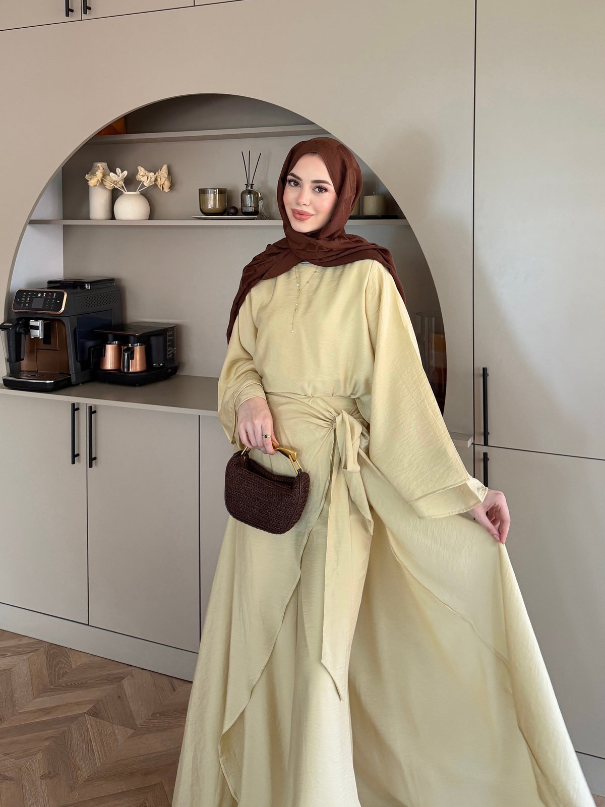 Berin Pelerinli Pantolonlu Takım Butteryellow (2419)