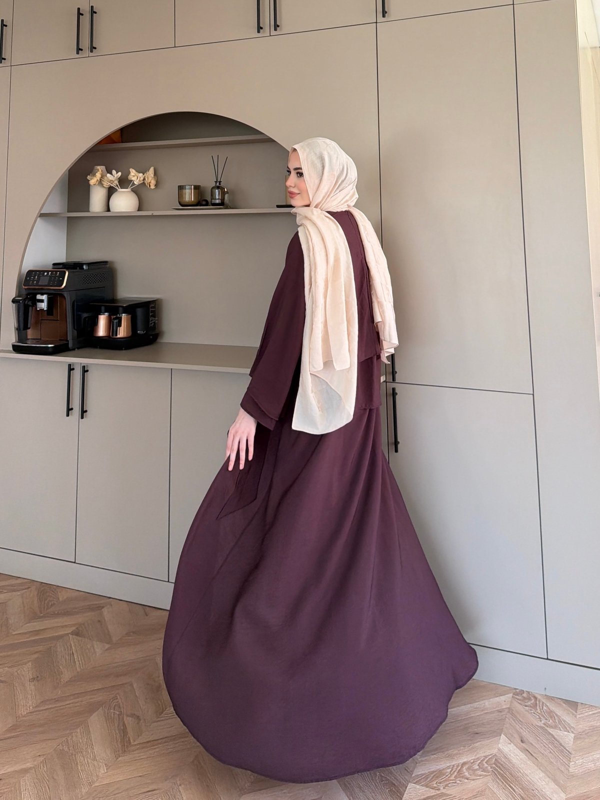 Berin Pelerinli Pantolonlu Takım Mürdüm (2419)