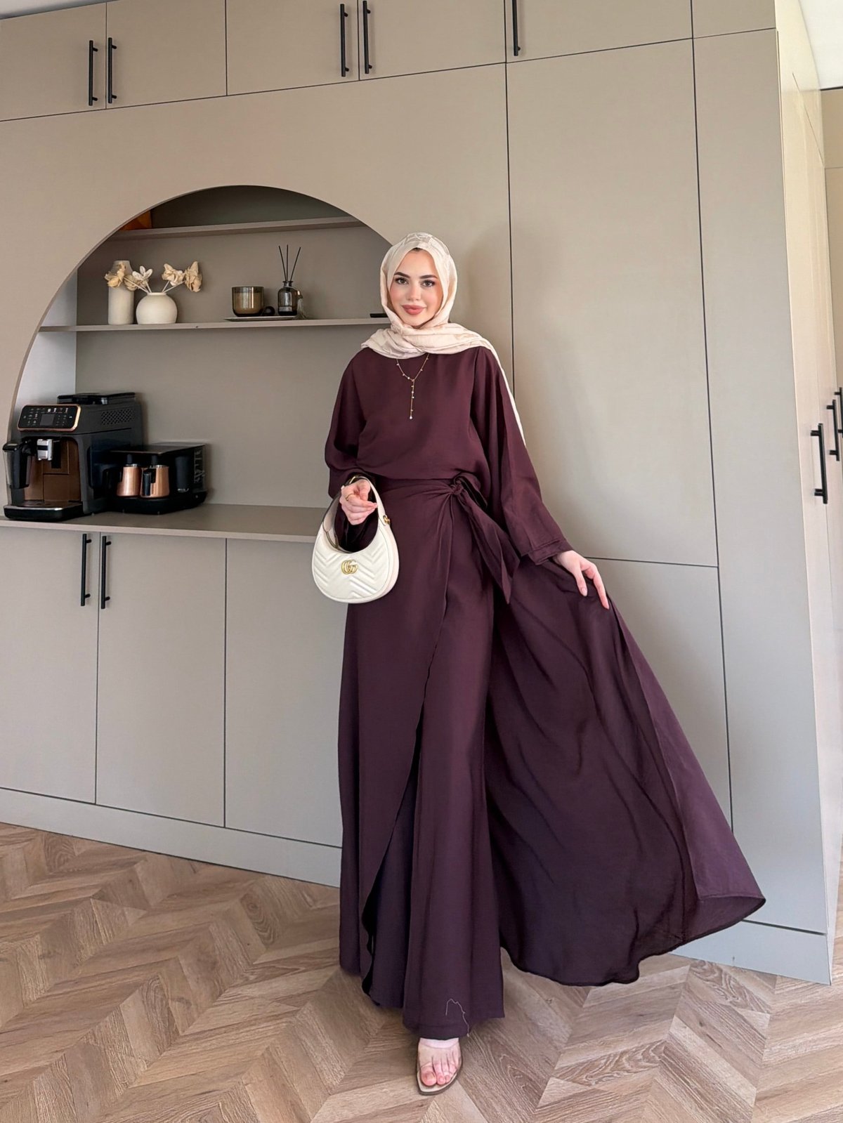 Berin Pelerinli Pantolonlu Takım Mürdüm (2419)