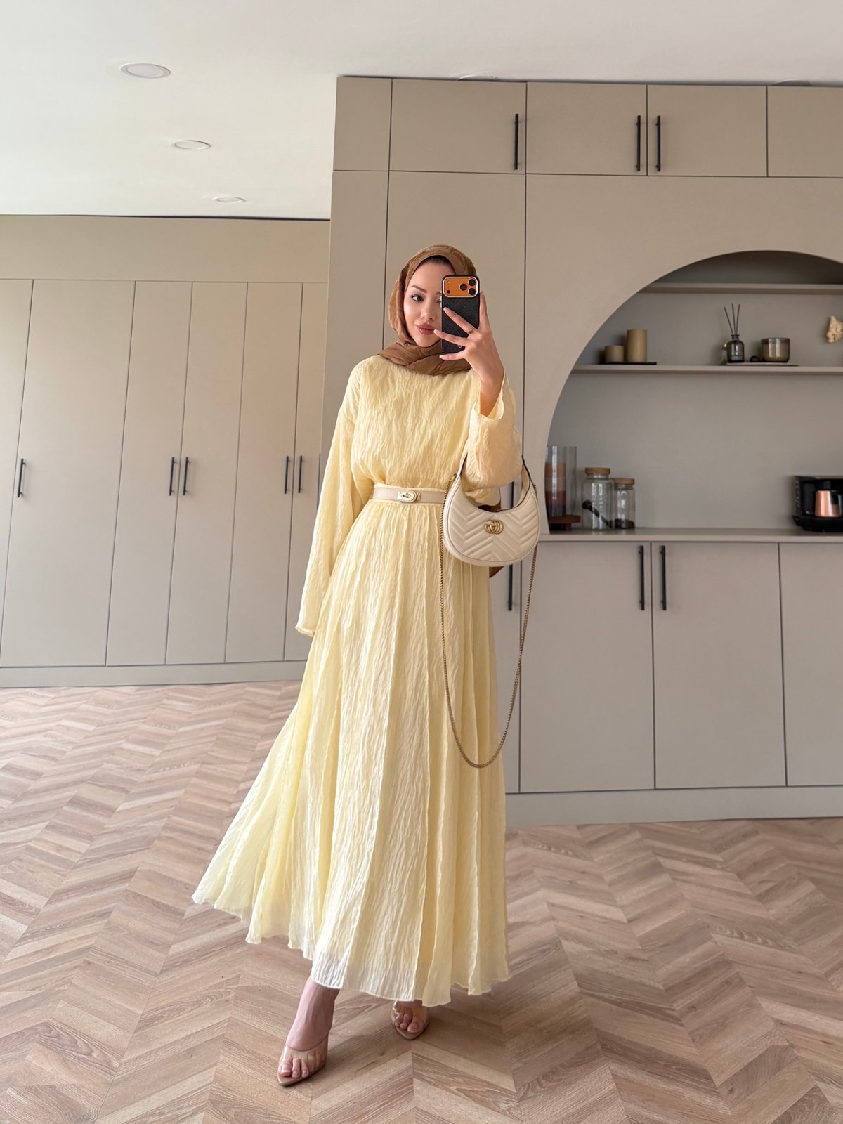 Celine Dikiş Detaylı Etekli Takım ButterYellow (3347)