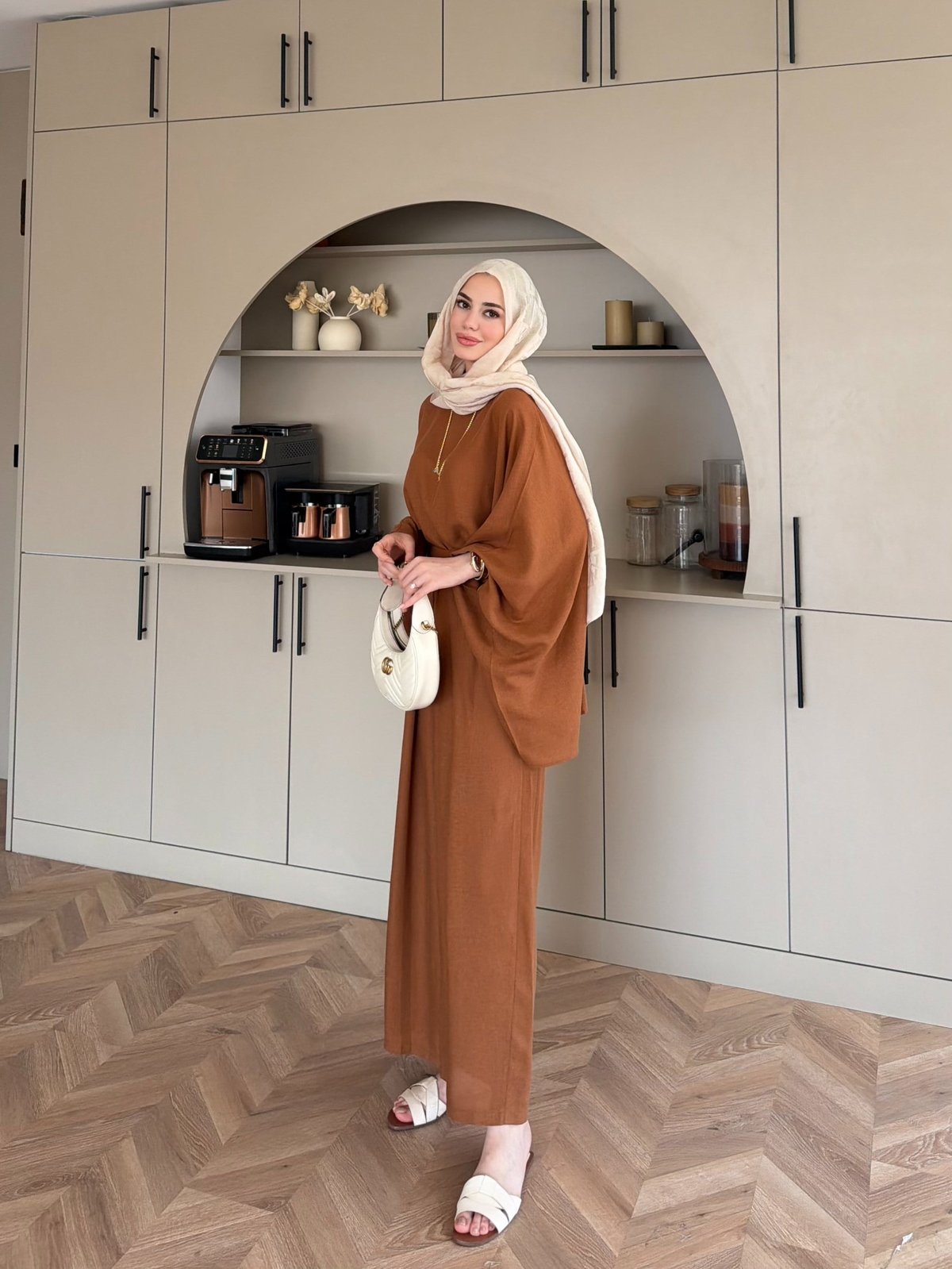 Chaos Asimetrik Pantolonlu Takım Camel (4535)