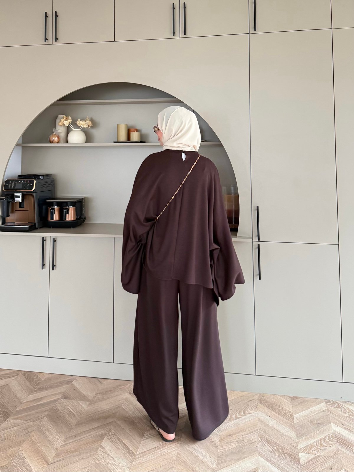 Citron Oysh Yarasakol Pantolonlu Takım Kahve (8012)