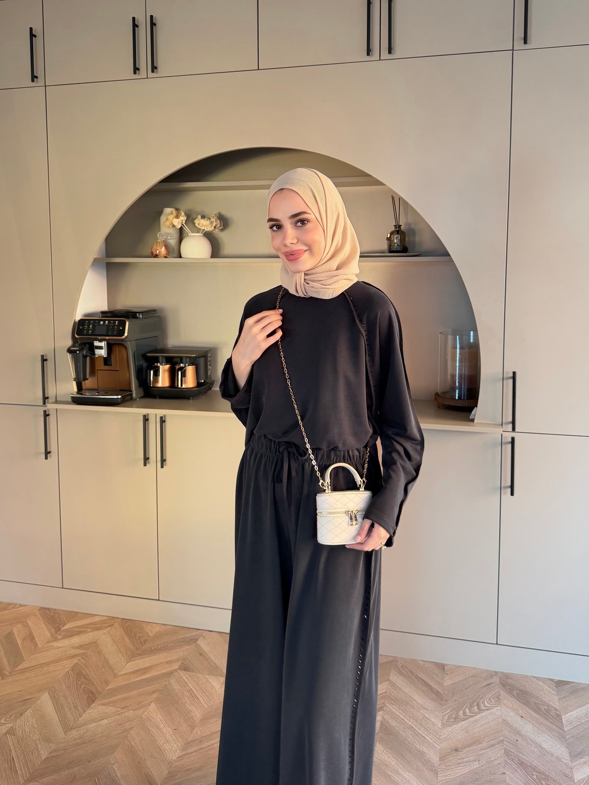 Claris Oysh Pantolonlu Takım Siyah (4549)