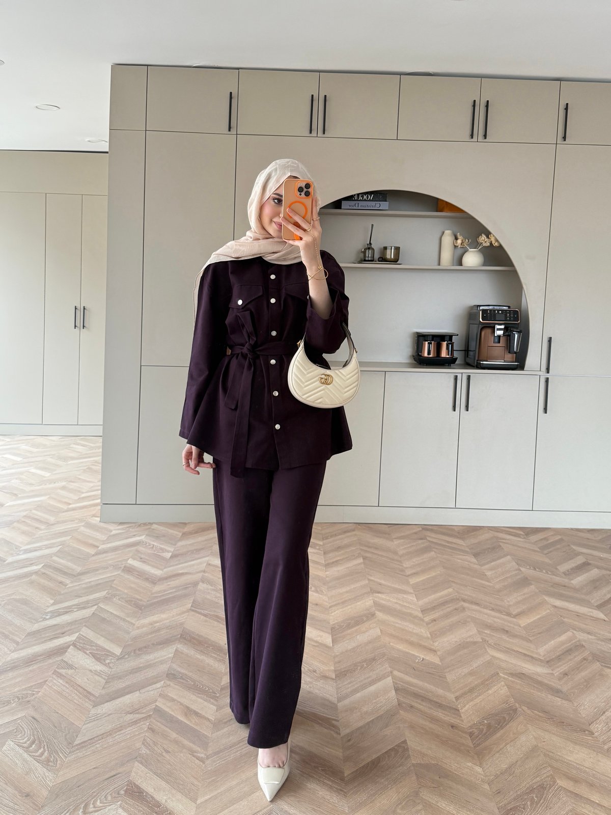 Connel Çıtçıtlı Pantolonlu Takım Mürdüm (2332)