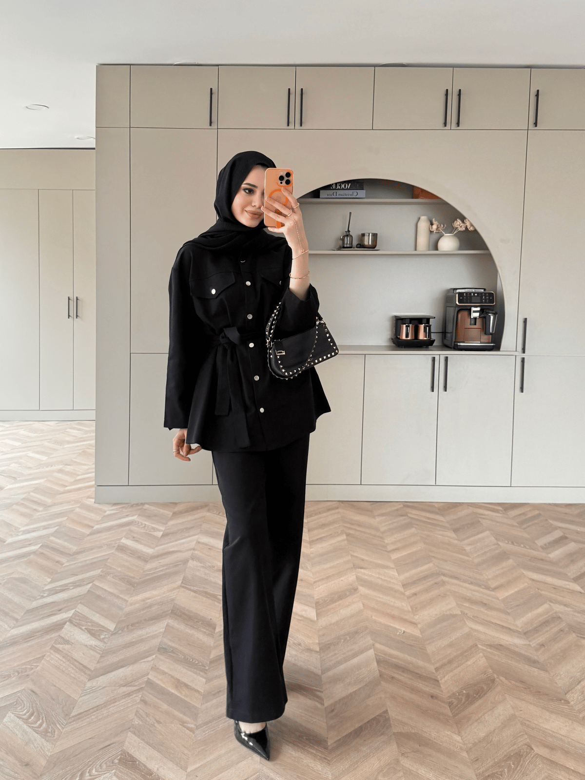Connel Çıtçıtlı Pantolonlu Takım Siyah (2332)
