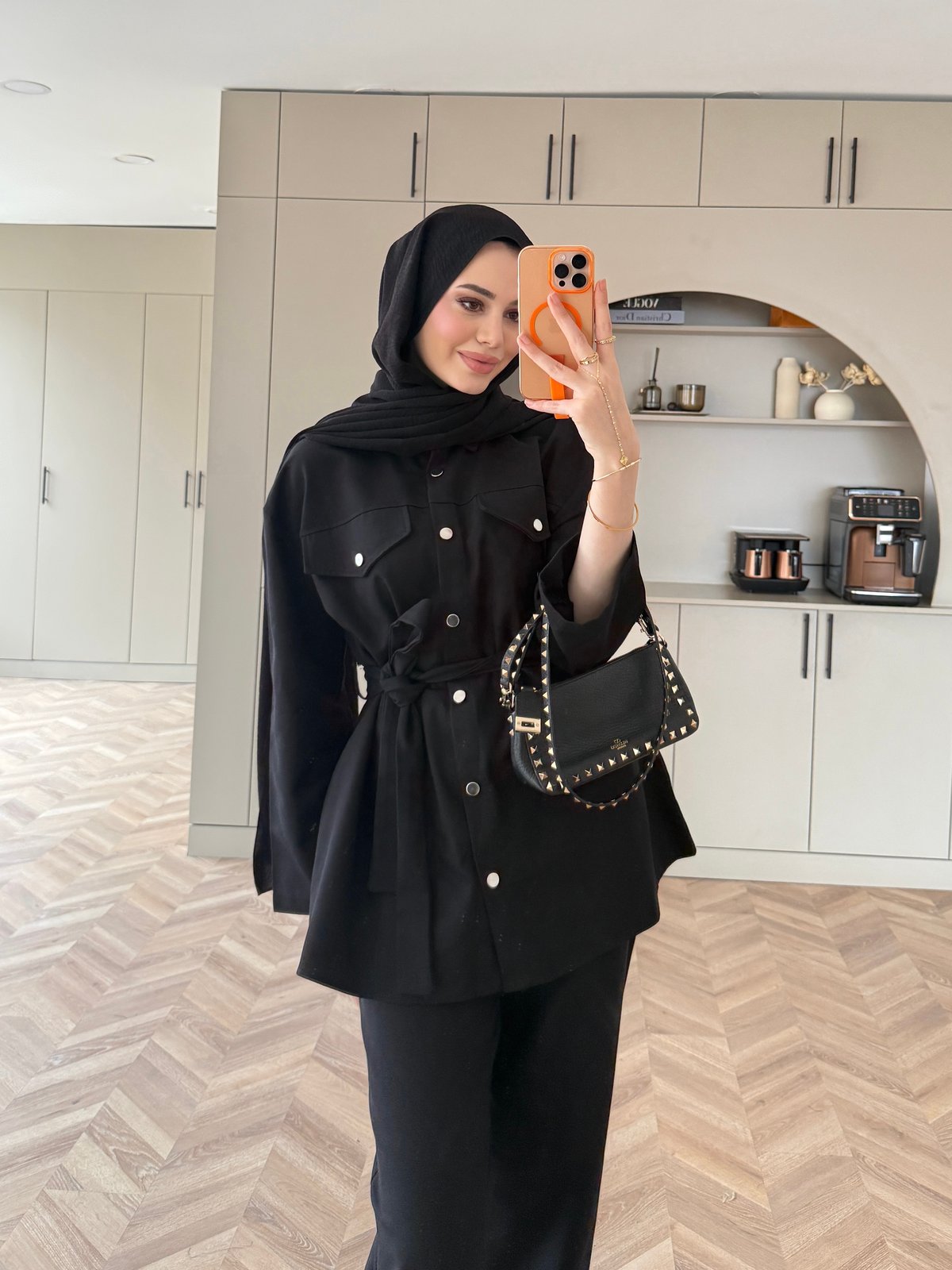 Connel Çıtçıtlı Pantolonlu Takım Siyah (2332)