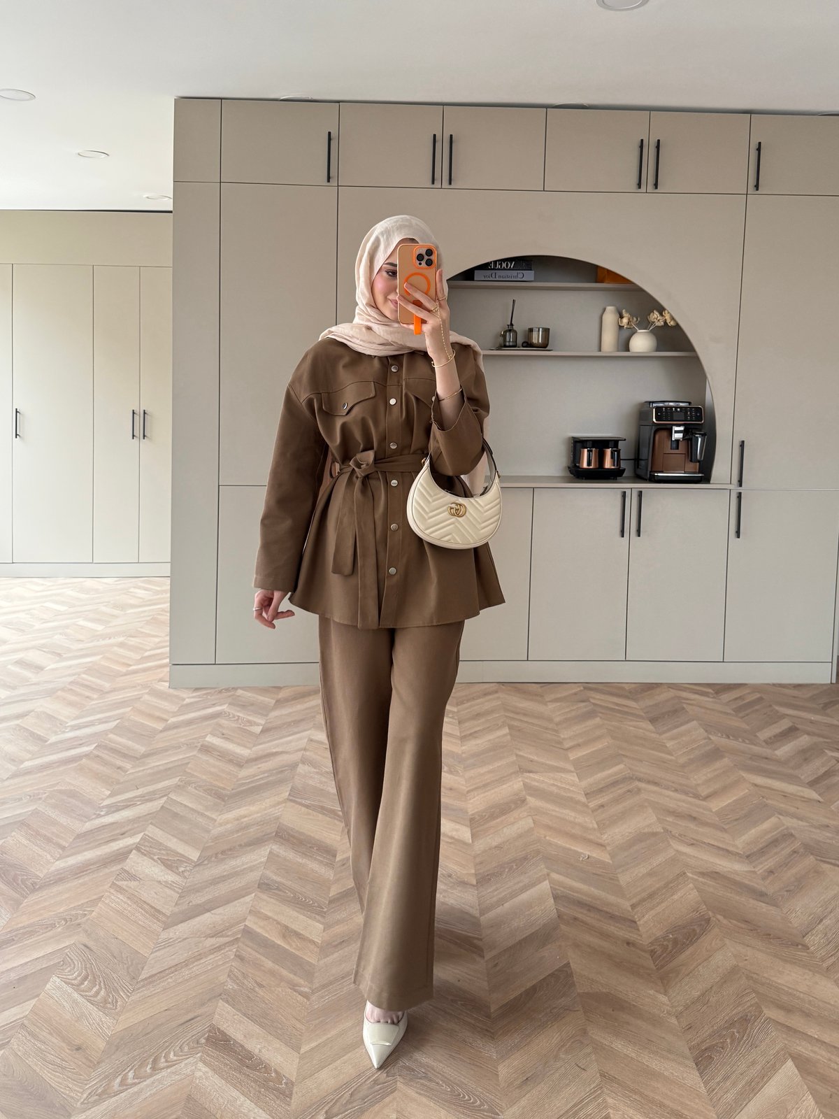 Connel Çıtçıtlı Pantolonlu Takım Taba (2332)