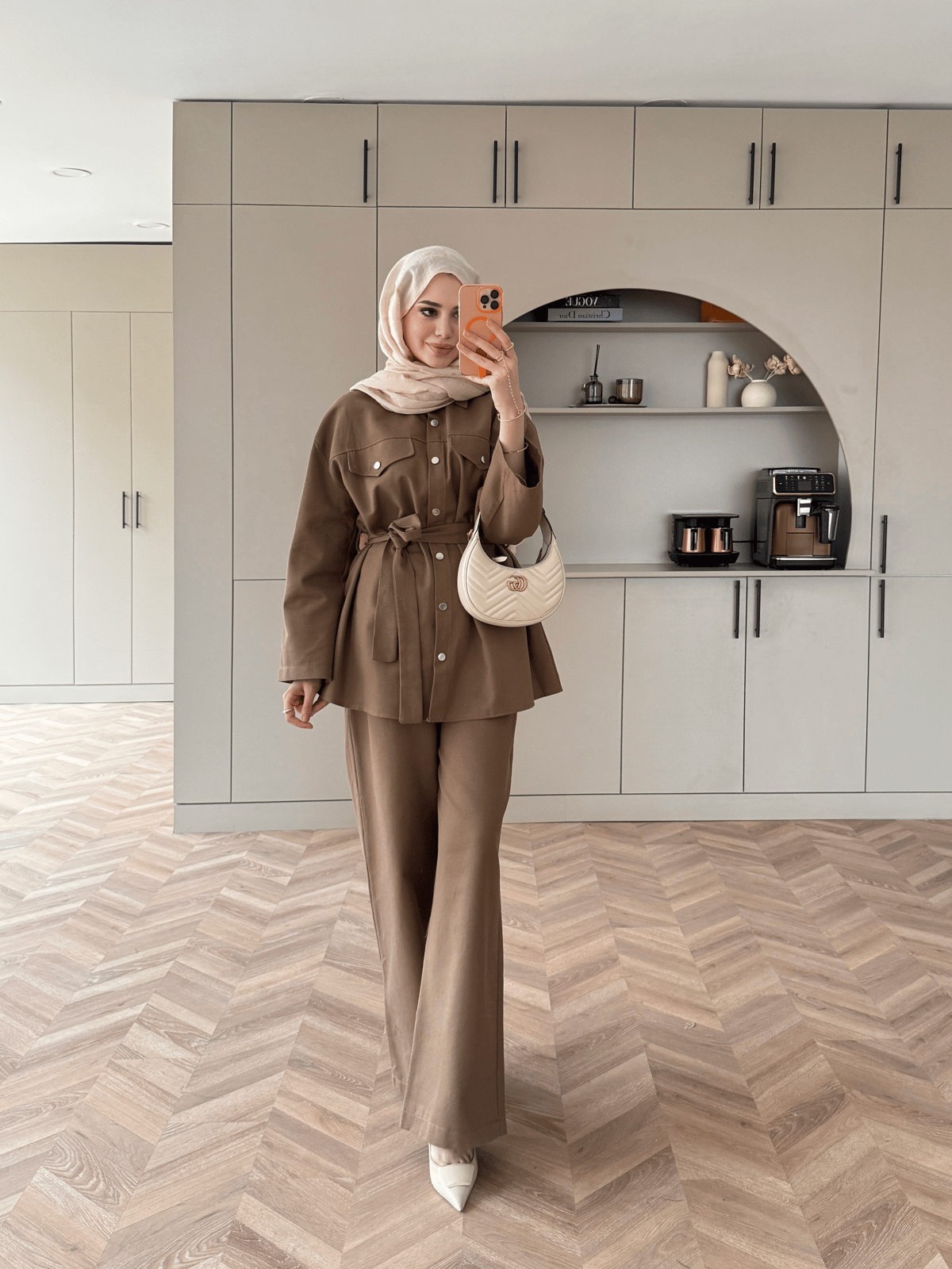 Connel Çıtçıtlı Pantolonlu Takım Taba (2332)