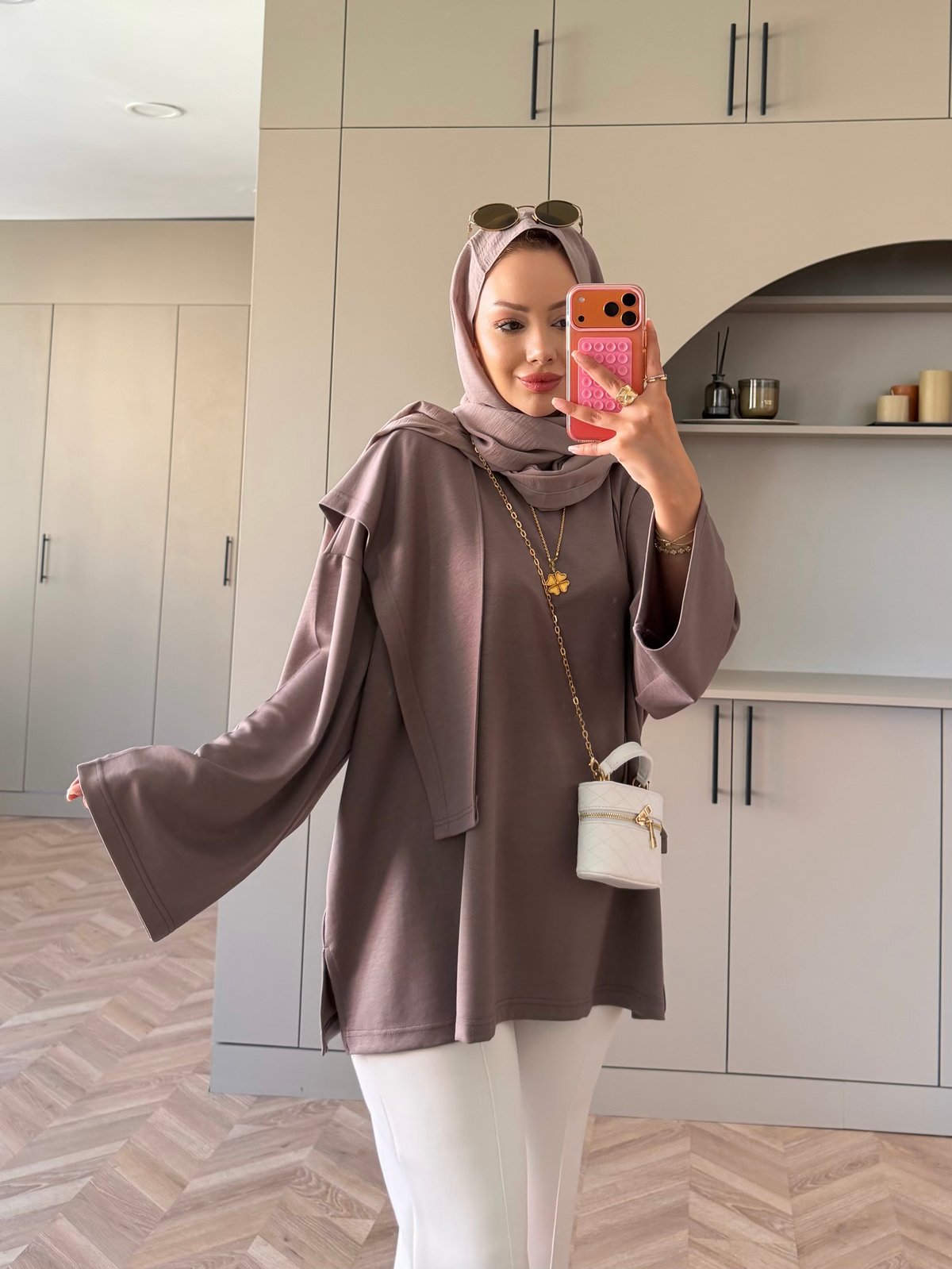 Cora Şal Yaka Sweat Vizon (62401)