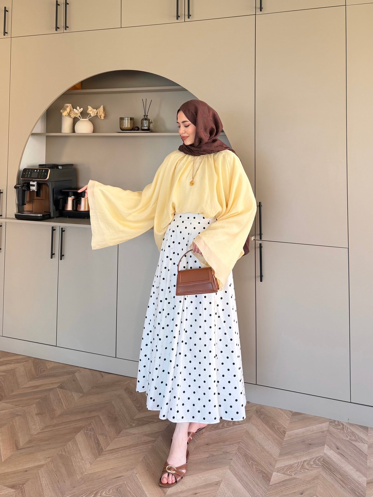 Creamy Yarasa Kollu Bluz ButterYellow (3026)
