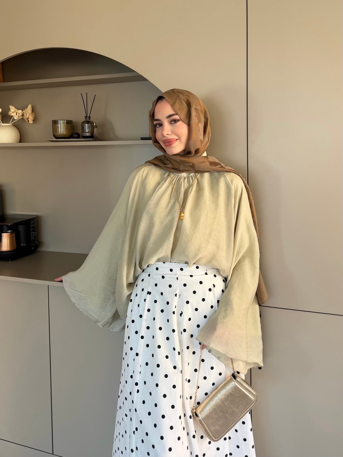 Creamy Yarasa Kollu Bluz Çağla (3026)