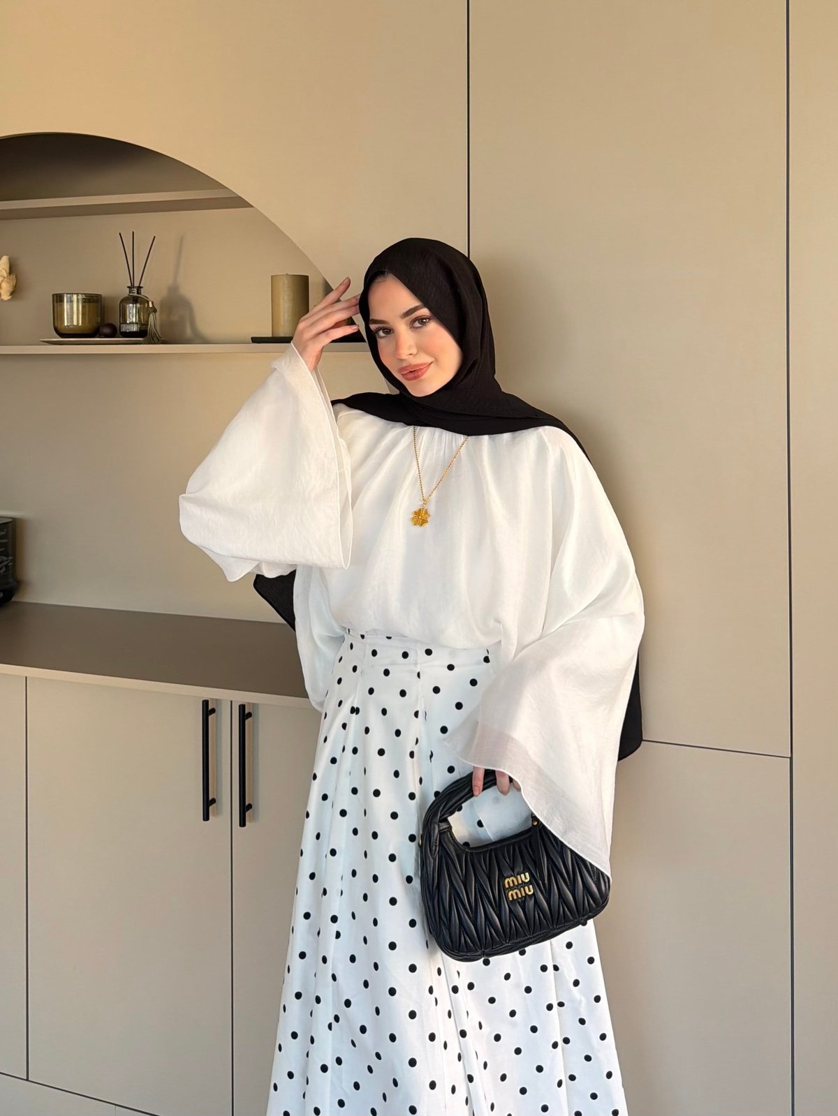 Creamy Yarasa Kollu Bluz Ekru (3026)