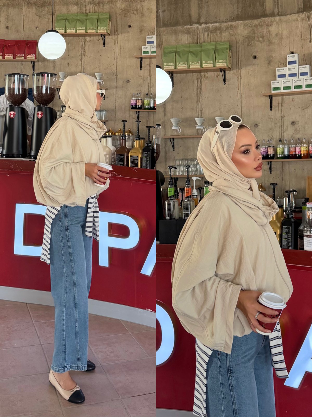 Danla Uzun Yaka Ceket Bej (4573)