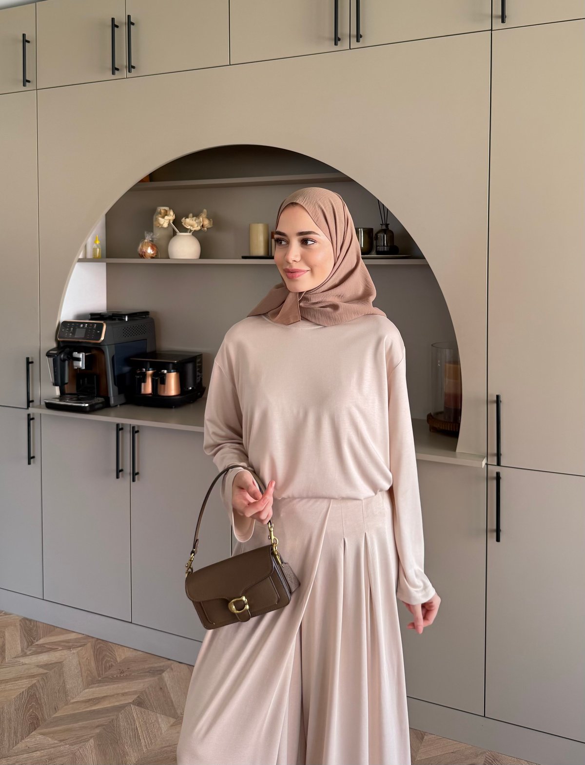 Delta Oysh Pantolonlu Takım Bej (4552)