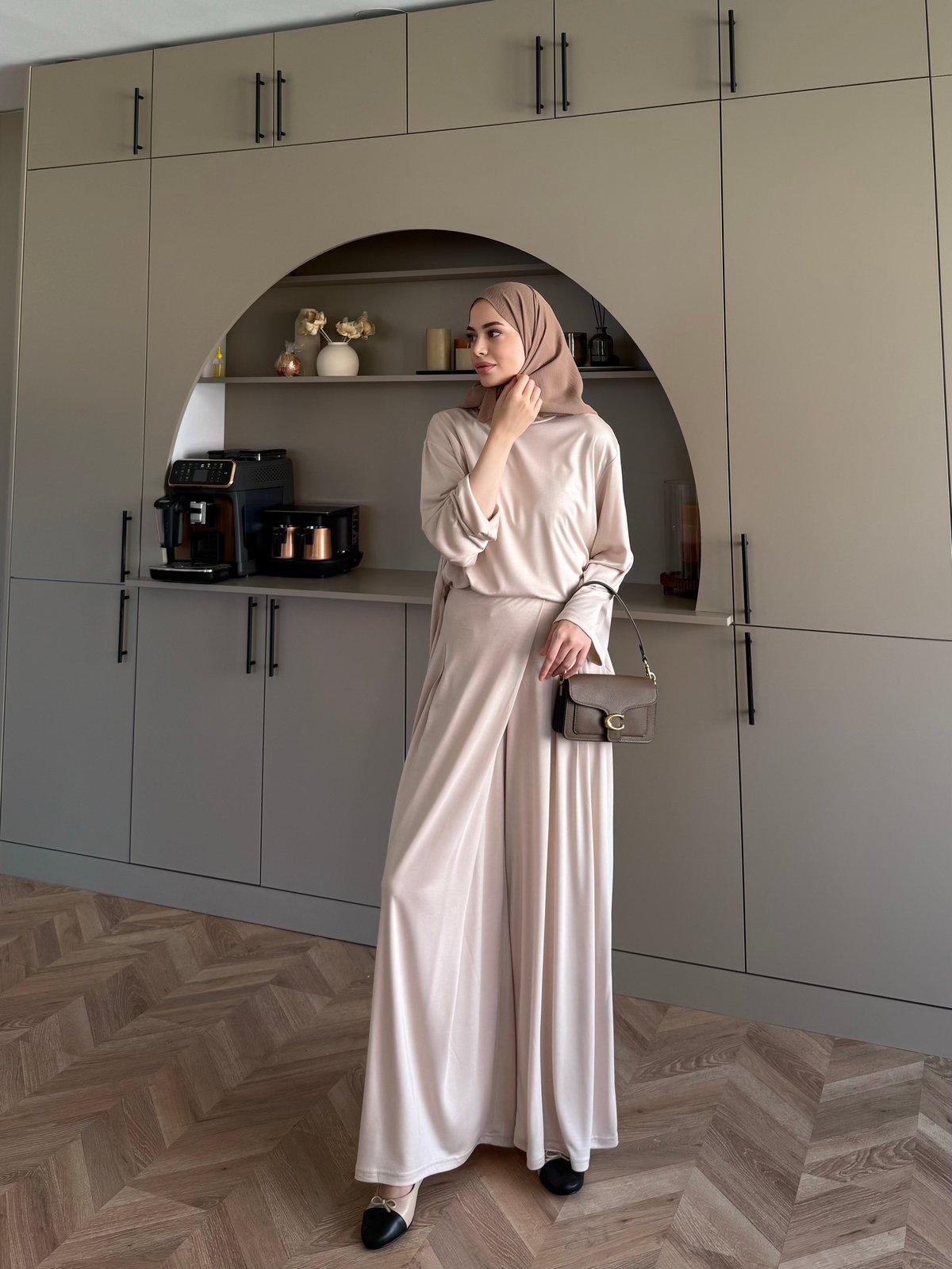 Delta Oysh Pantolonlu Takım Bej (4552)