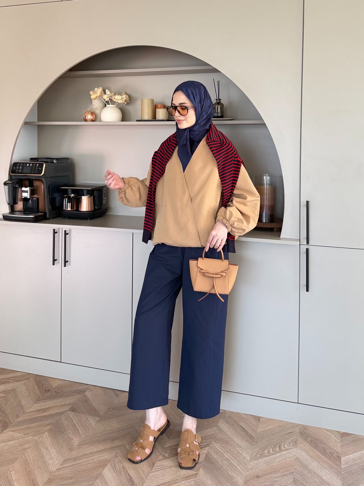Derev Düğmeli Bomber Ceket Camel (4557)