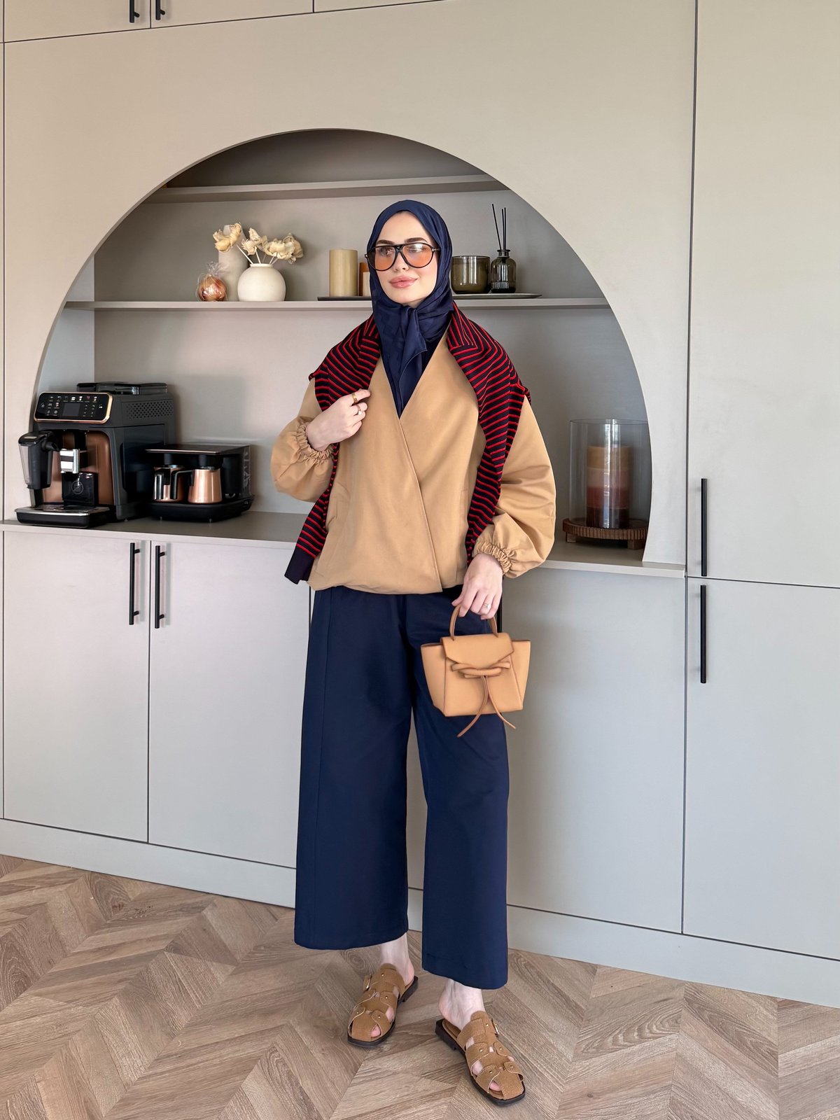 Derev Düğmeli Bomber Ceket Camel (4557)