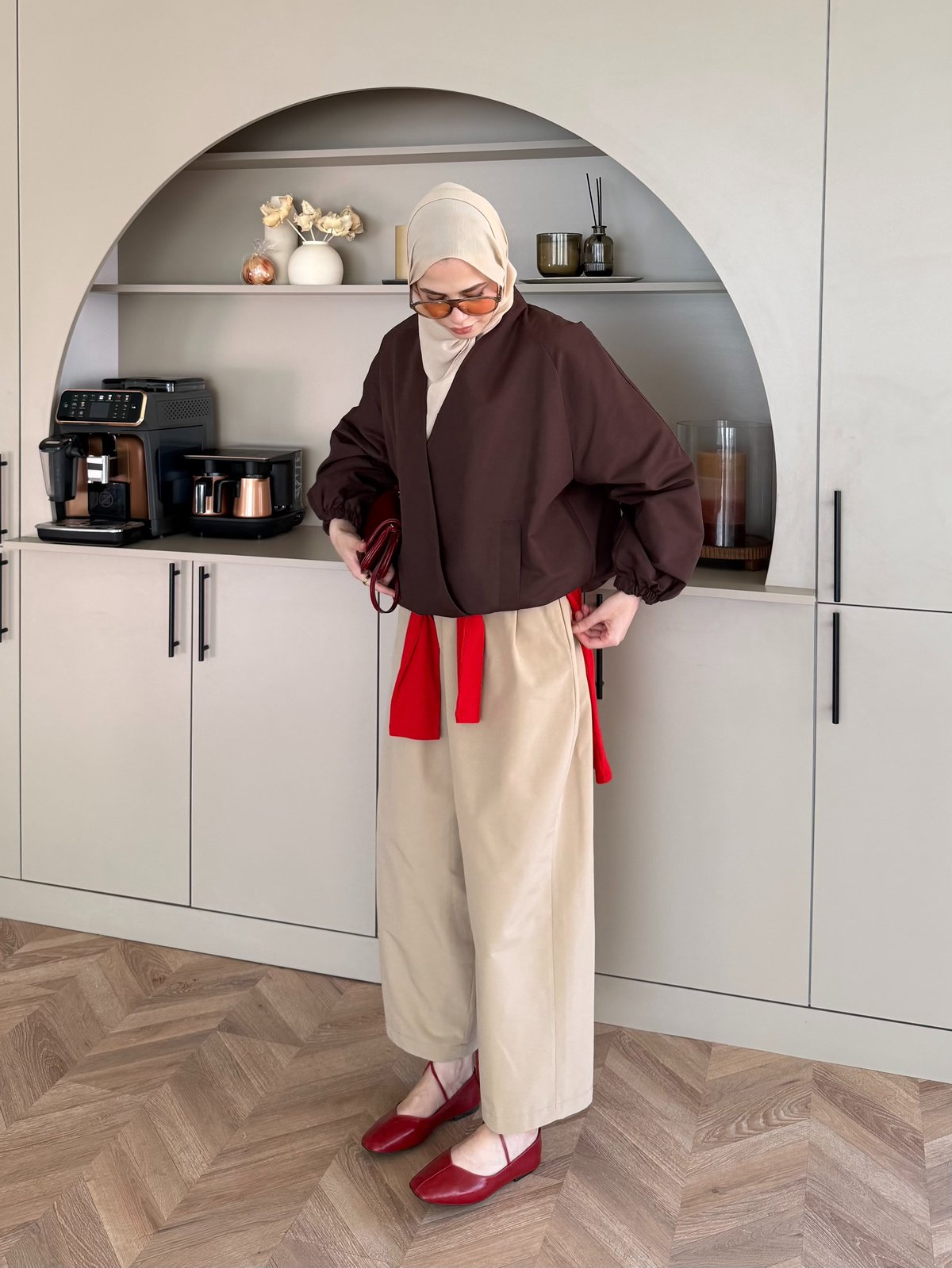 Derev Düğmeli Bomber Ceket Kahve (4557)