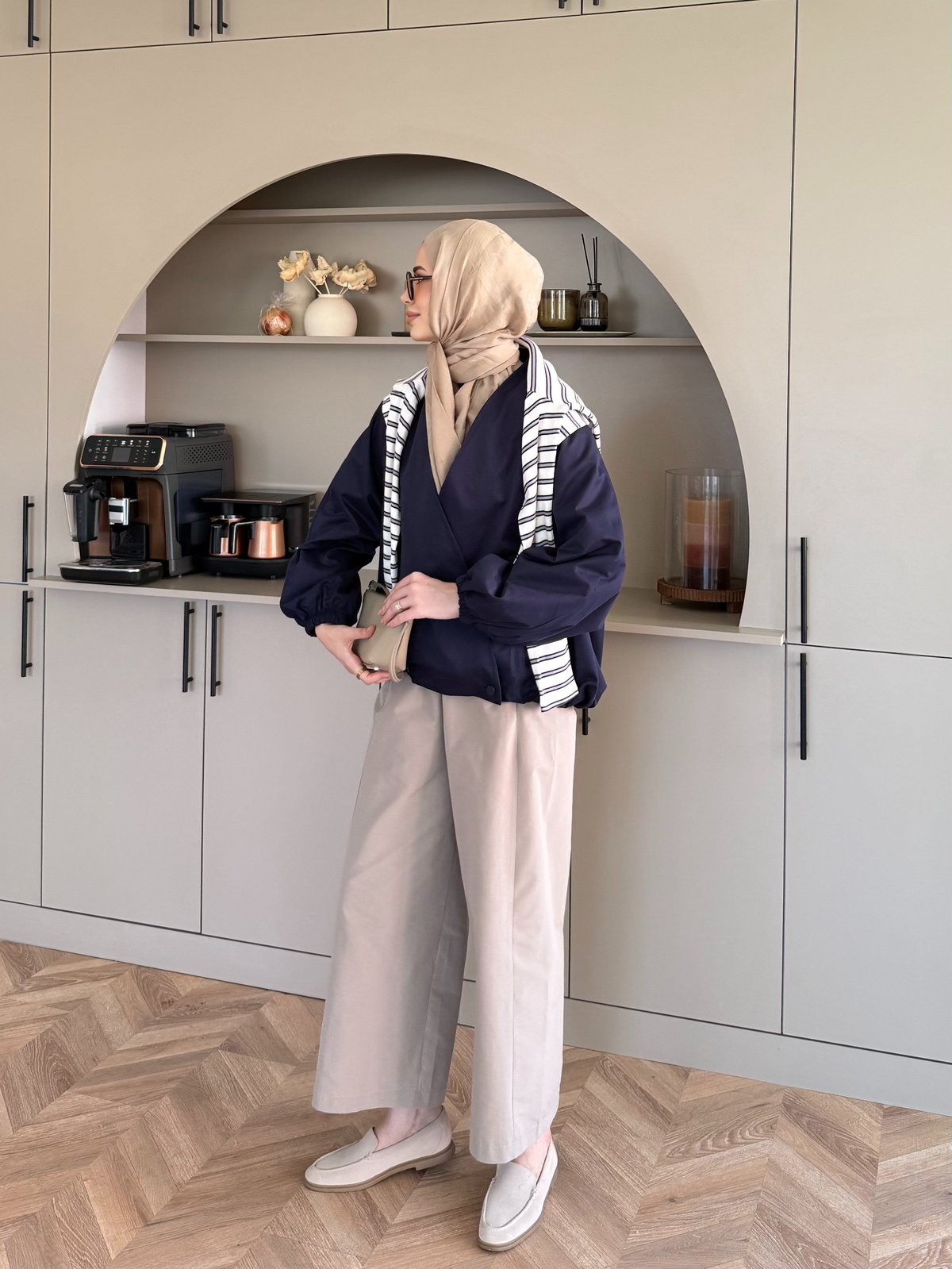 Derev Düğmeli Bomber Ceket Lacivert (4557)