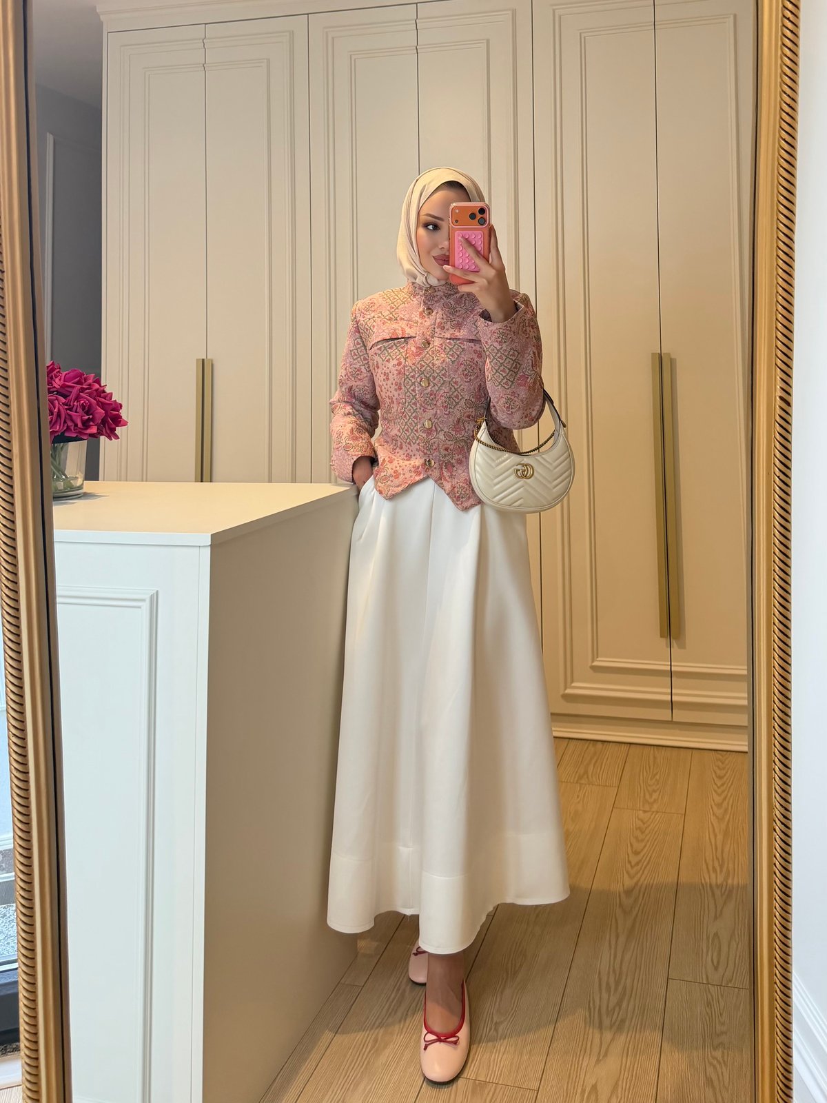 Desa Desenli Kısa Ceket Pembe (4608)