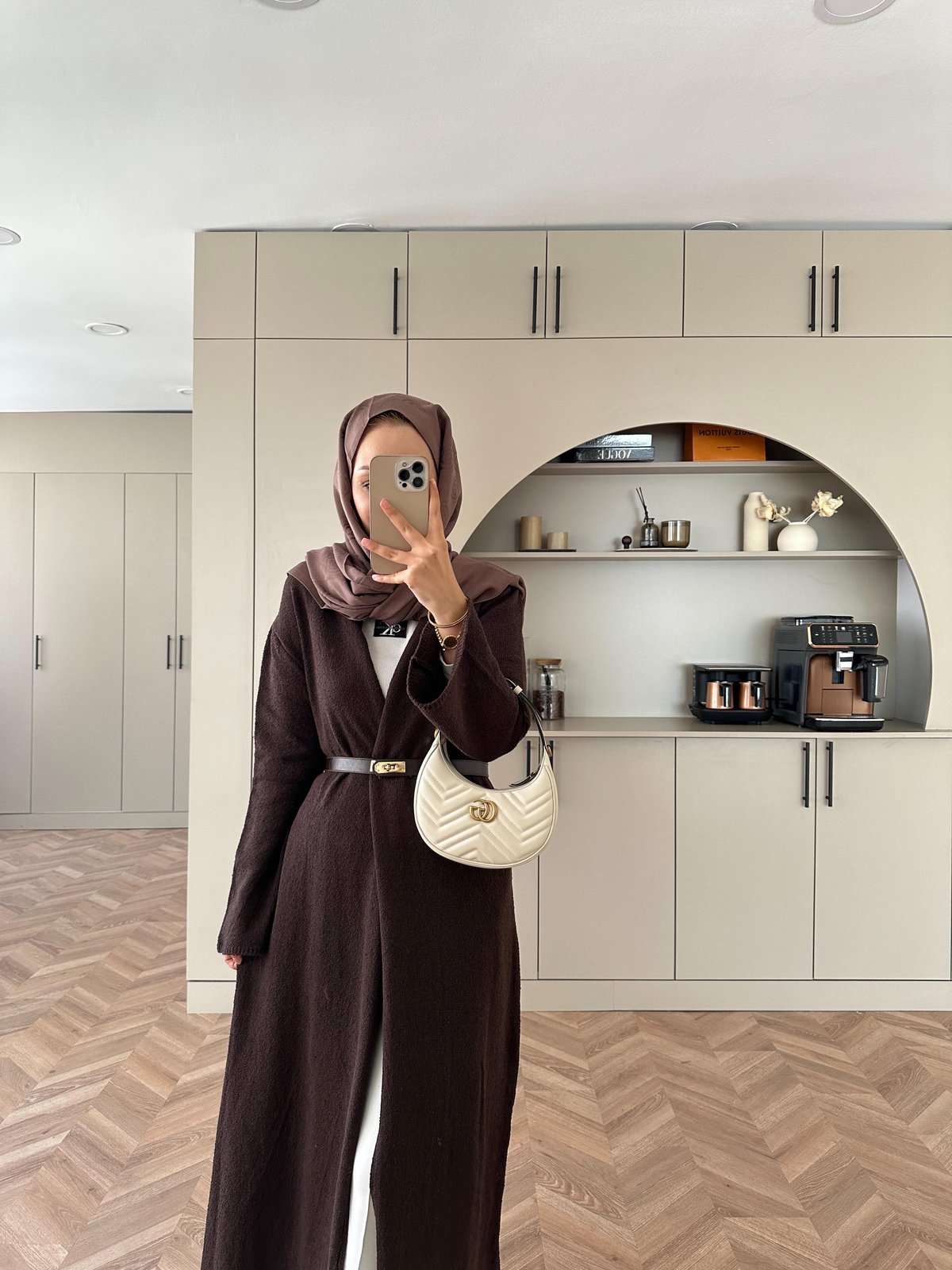 Dilay Triko Uzun Hırka Acı Kahve