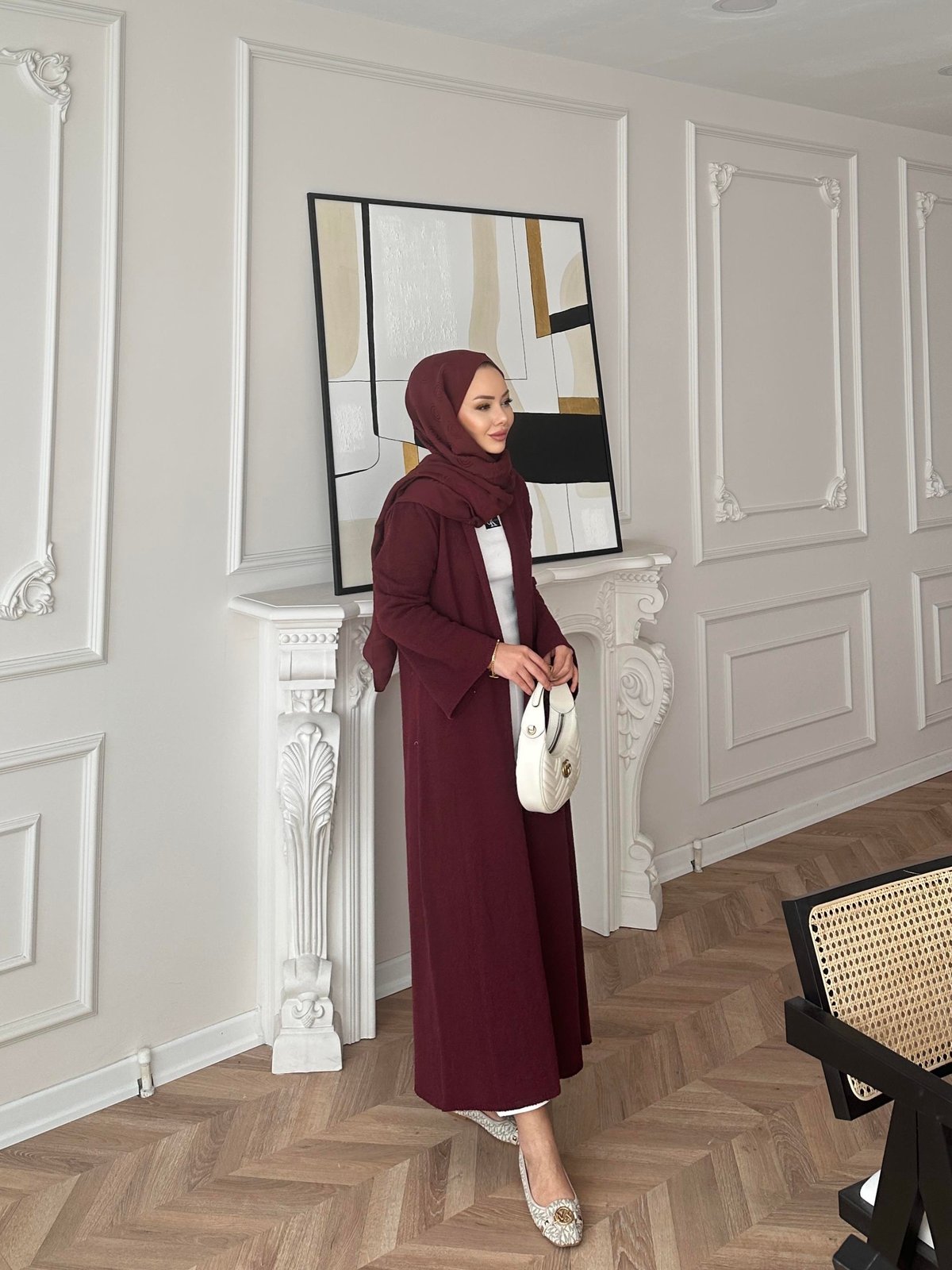 Dilay Triko Uzun Hırka Bordo