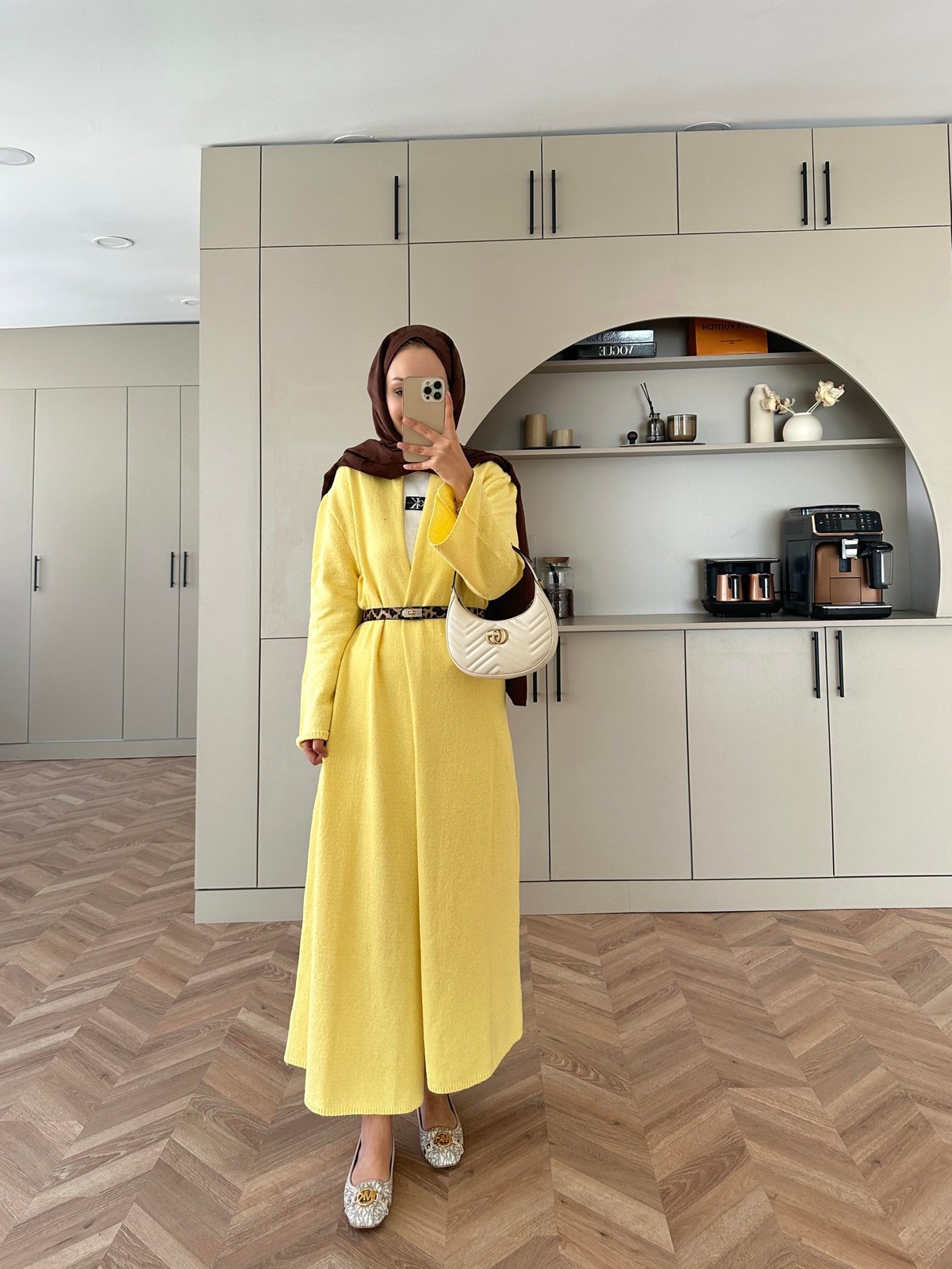 Dilay Triko Uzun Hırka Sarı