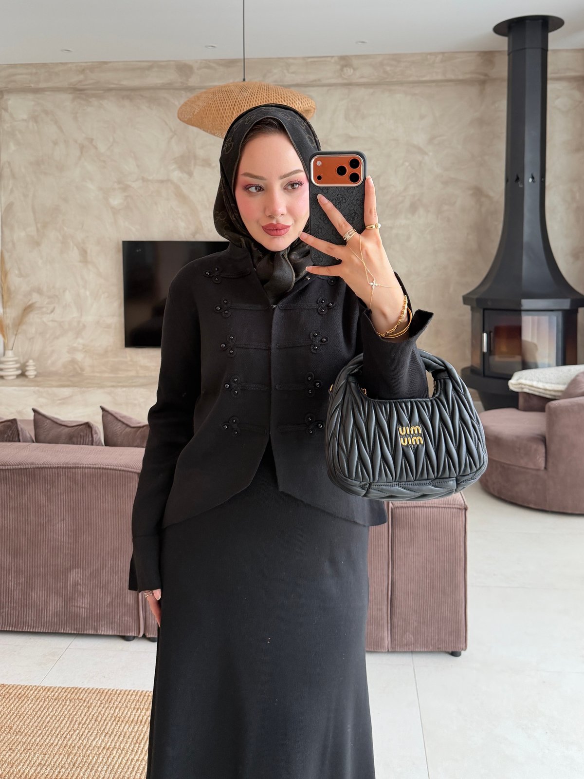 Dora Çıtçıt Detaylı Etekli Takım Siyah (503)