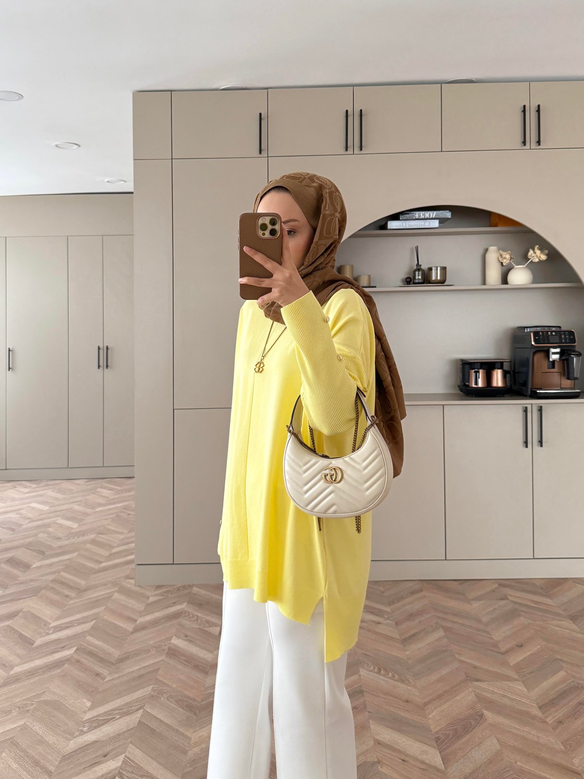 Düğmeli Merserize Kazak ButterYellow