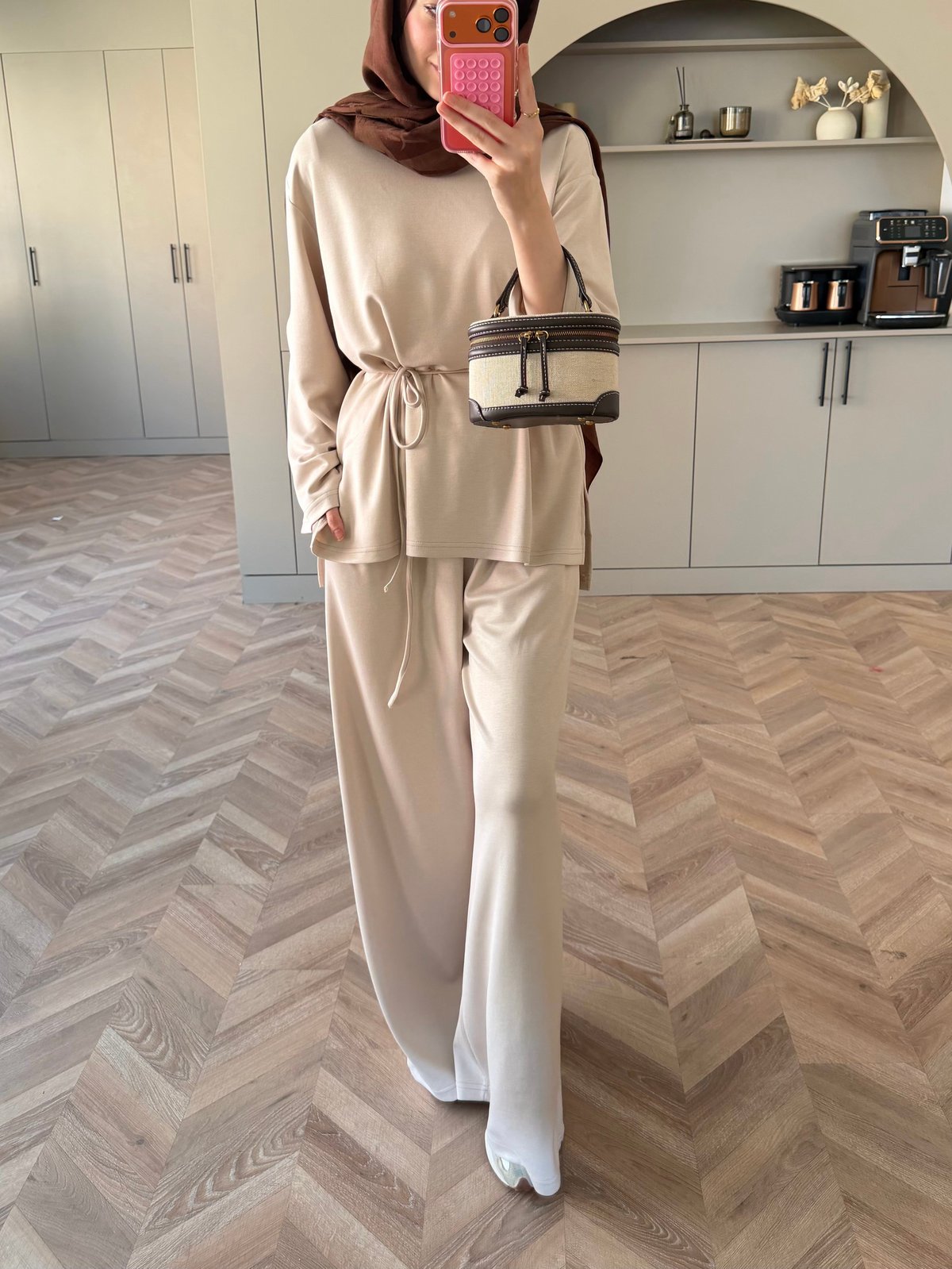 Echo Oysh Pantolonlu Takım Bej (4546)