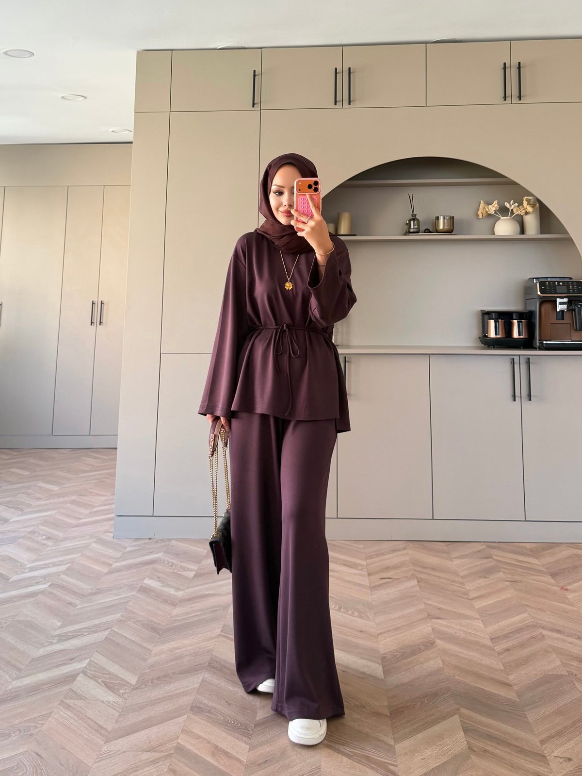 Echo Oysh Pantolonlu Takım Mürdüm (4546)