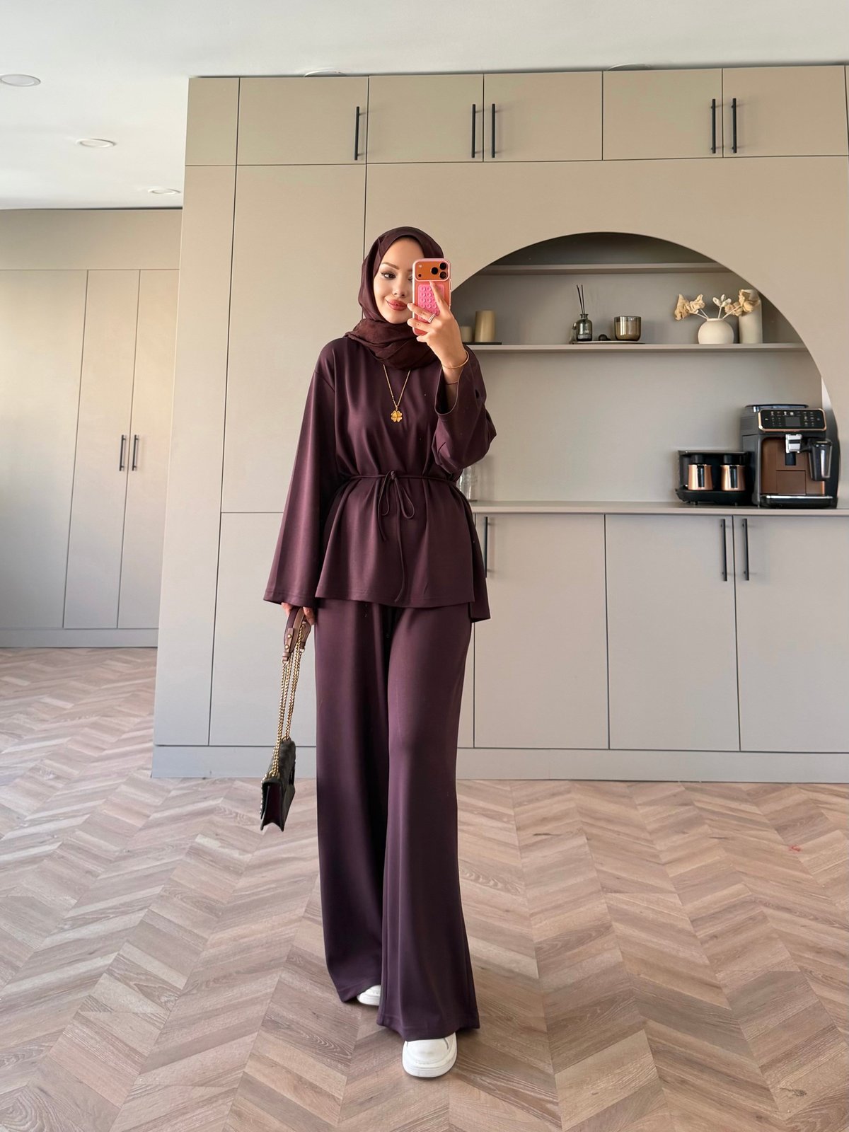 Echo Oysh Pantolonlu Takım Mürdüm (4546)
