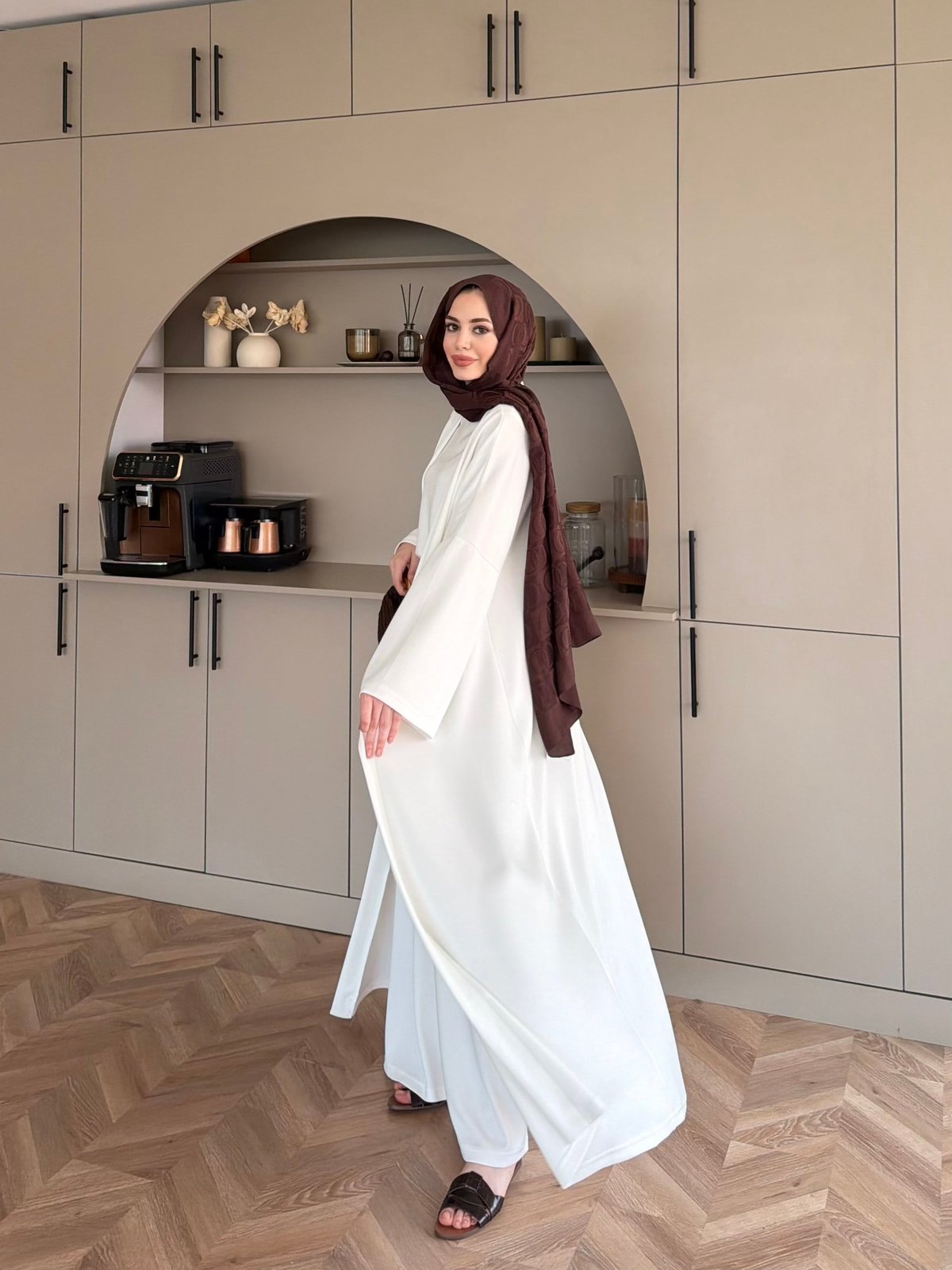 Ekin Kimono Pantolonlu Takım Beyaz (4510)