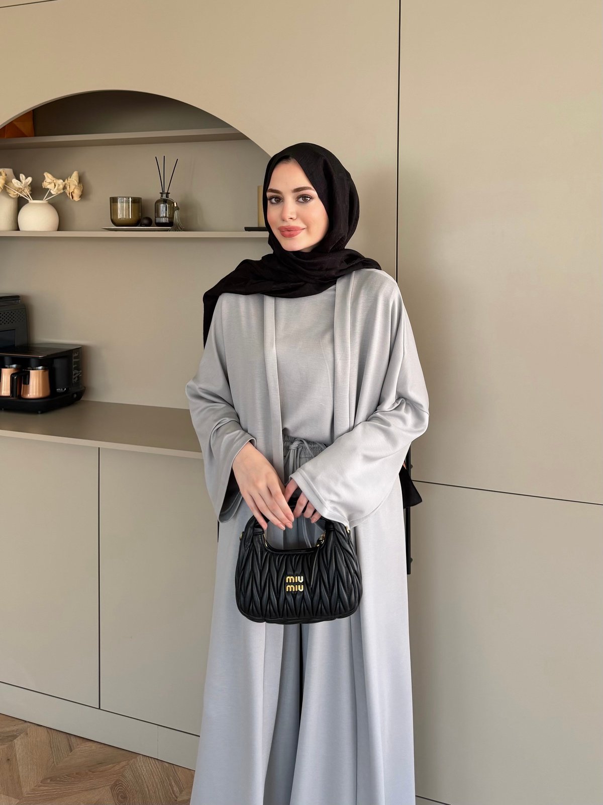 Ekin Kimono Pantolonlu Takım Gri (4510)