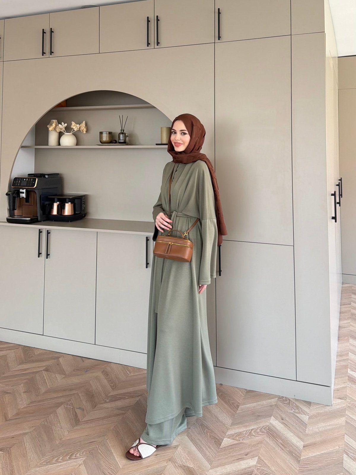 Ekin Kimono Pantolonlu Takım Haki (4510)