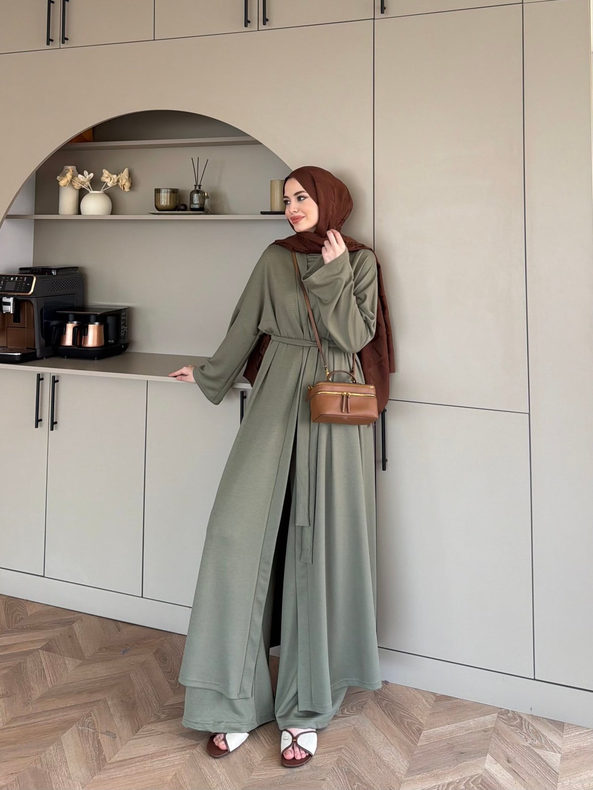 Ekin Kimono Pantolonlu Takım Haki (4510)