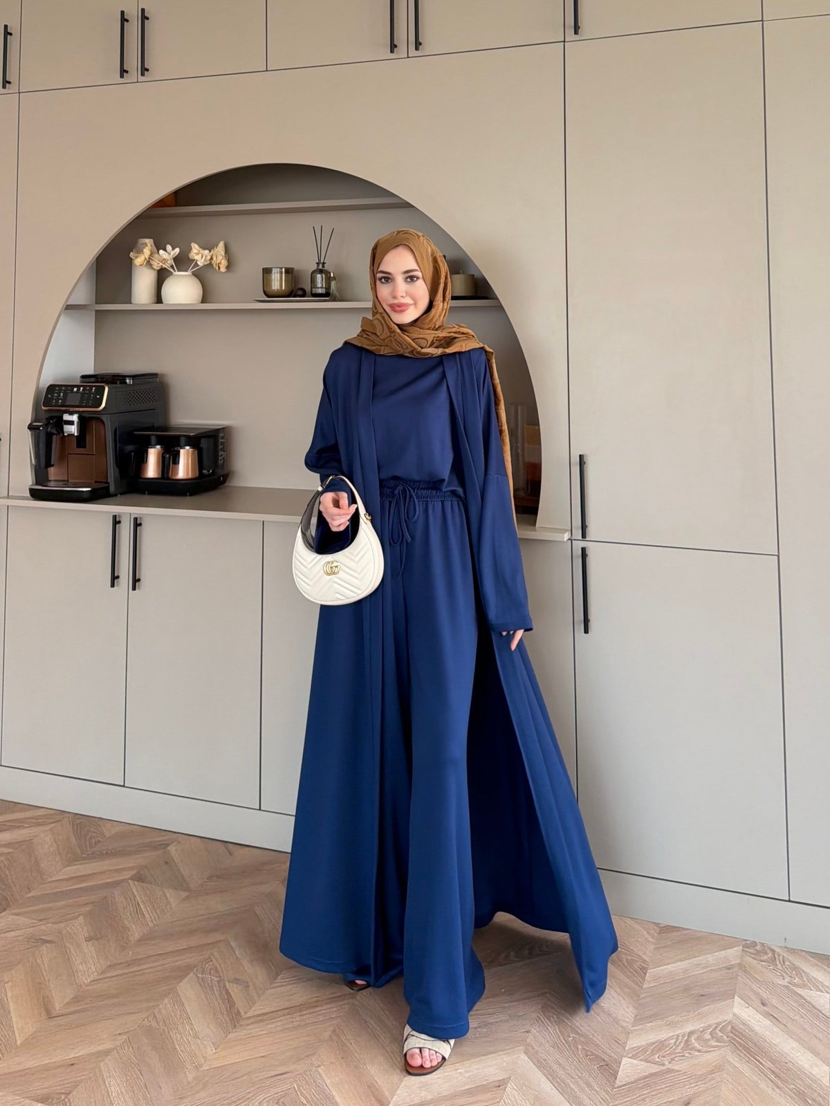 Ekin Kimono Pantolonlu Takım Lacivert (4510)