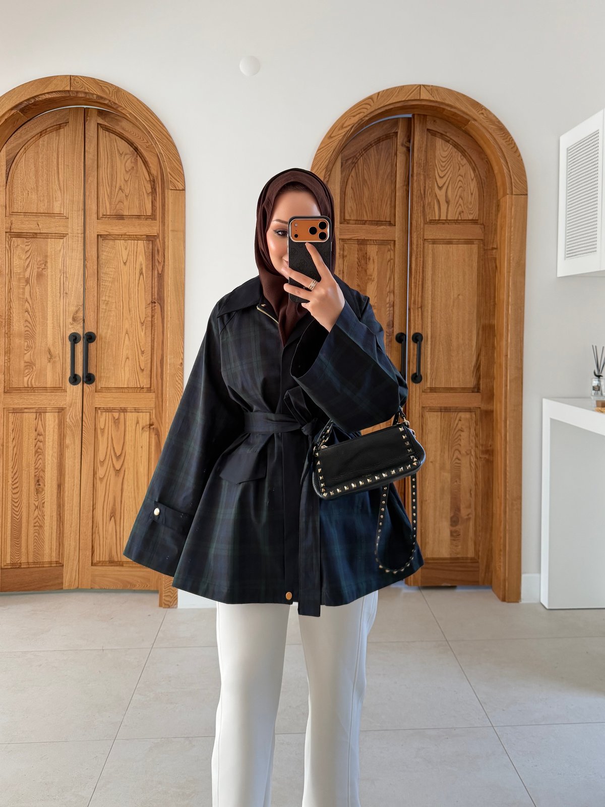 Ekose Desenli Ceket Lacivert (8722)