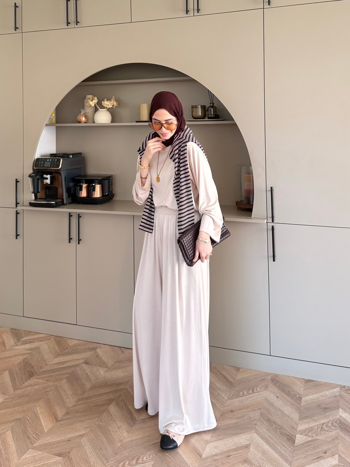 Emila Oysh Eşofman Takım Bej (2372)