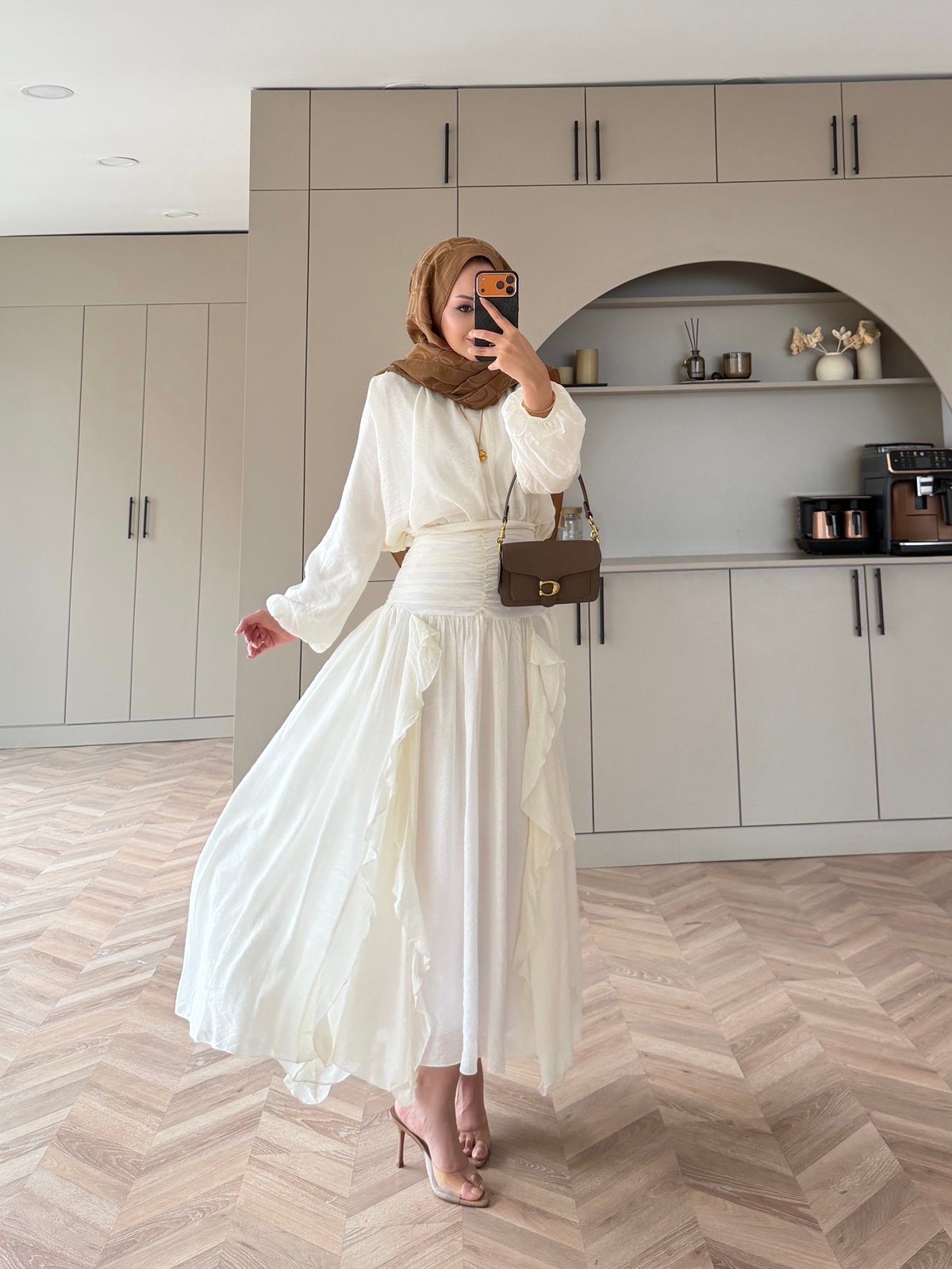 Estelle Tül Etekli Takım Beyaz (8055)