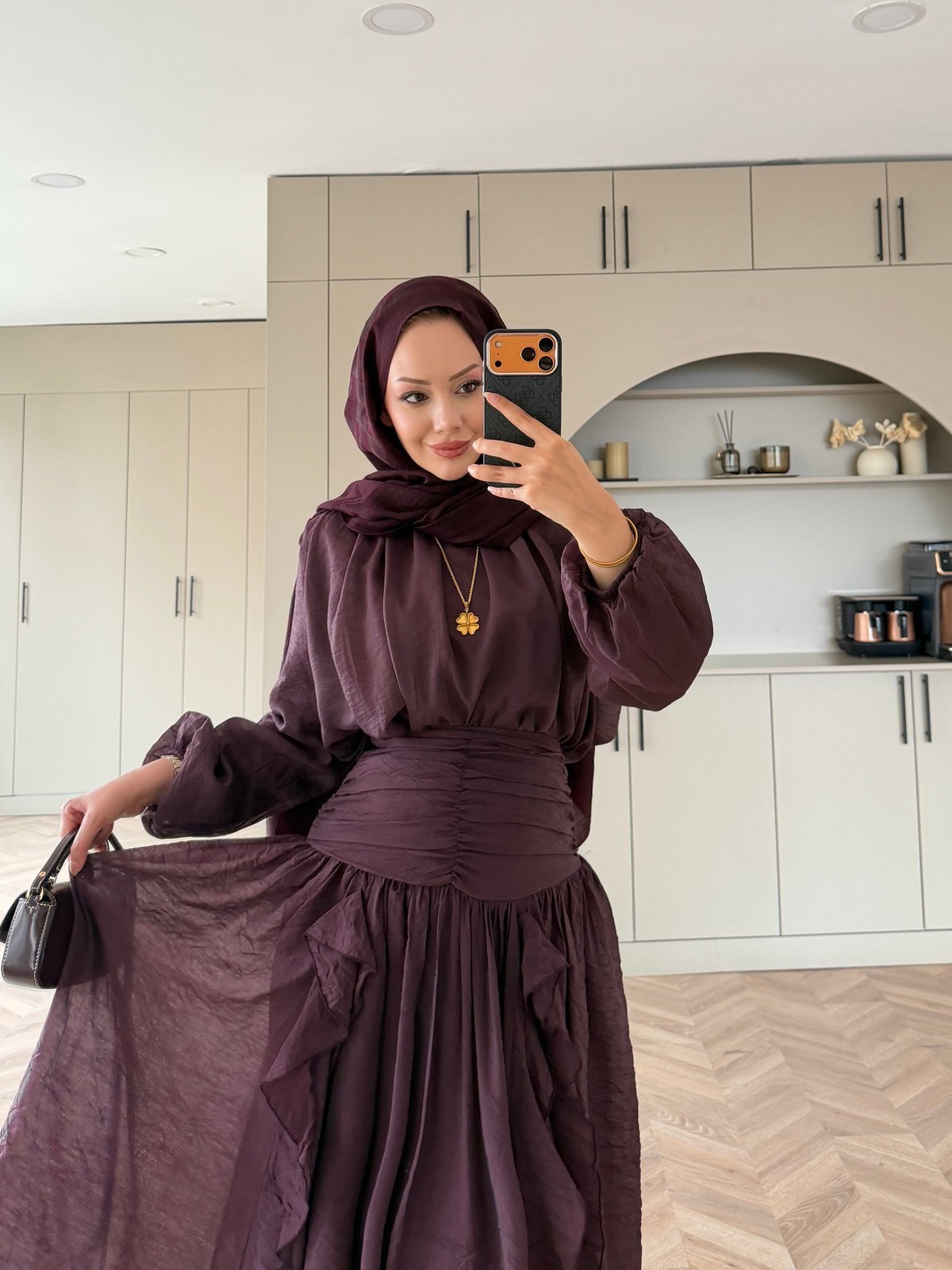 Estelle Tül Etekli Takım Mürdüm (8055)